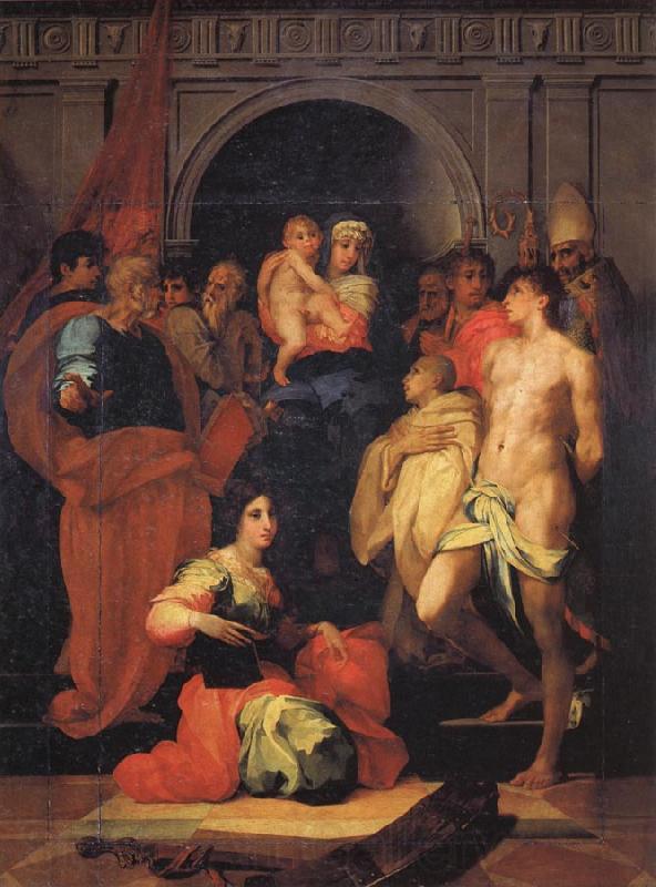 Rosso Fiorentino Madonna Enthrouned with Ten Saints
